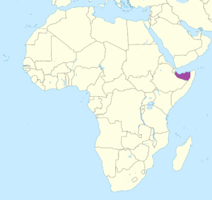 Carte de localisation du Somaliland en Afrique.