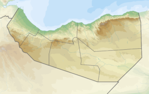 Carte physique vierge du Somaliland.