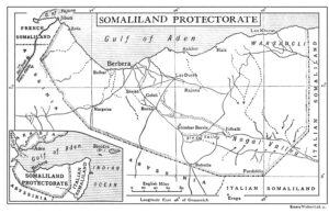 Carte de la Somalie britannique