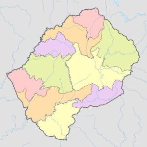 Carte vierge colorée du Lesotho <a href=