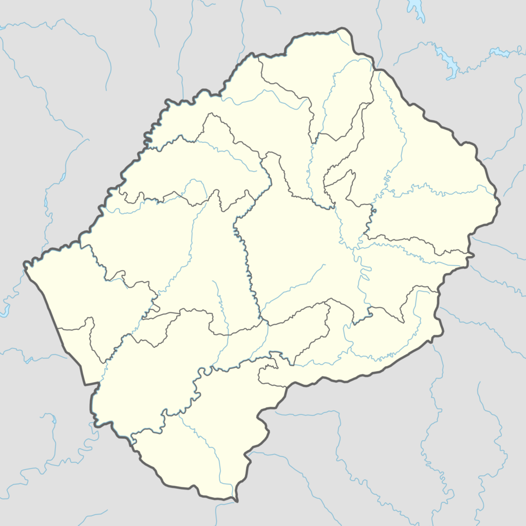 Carte vierge du Lesotho