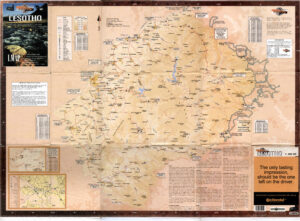 Carte physique du Lesotho de 2003.