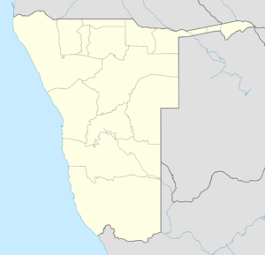 Carte vierge de la Namibie