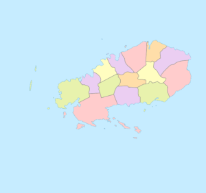 Carte vierge colorée de l'île Rodrigues.