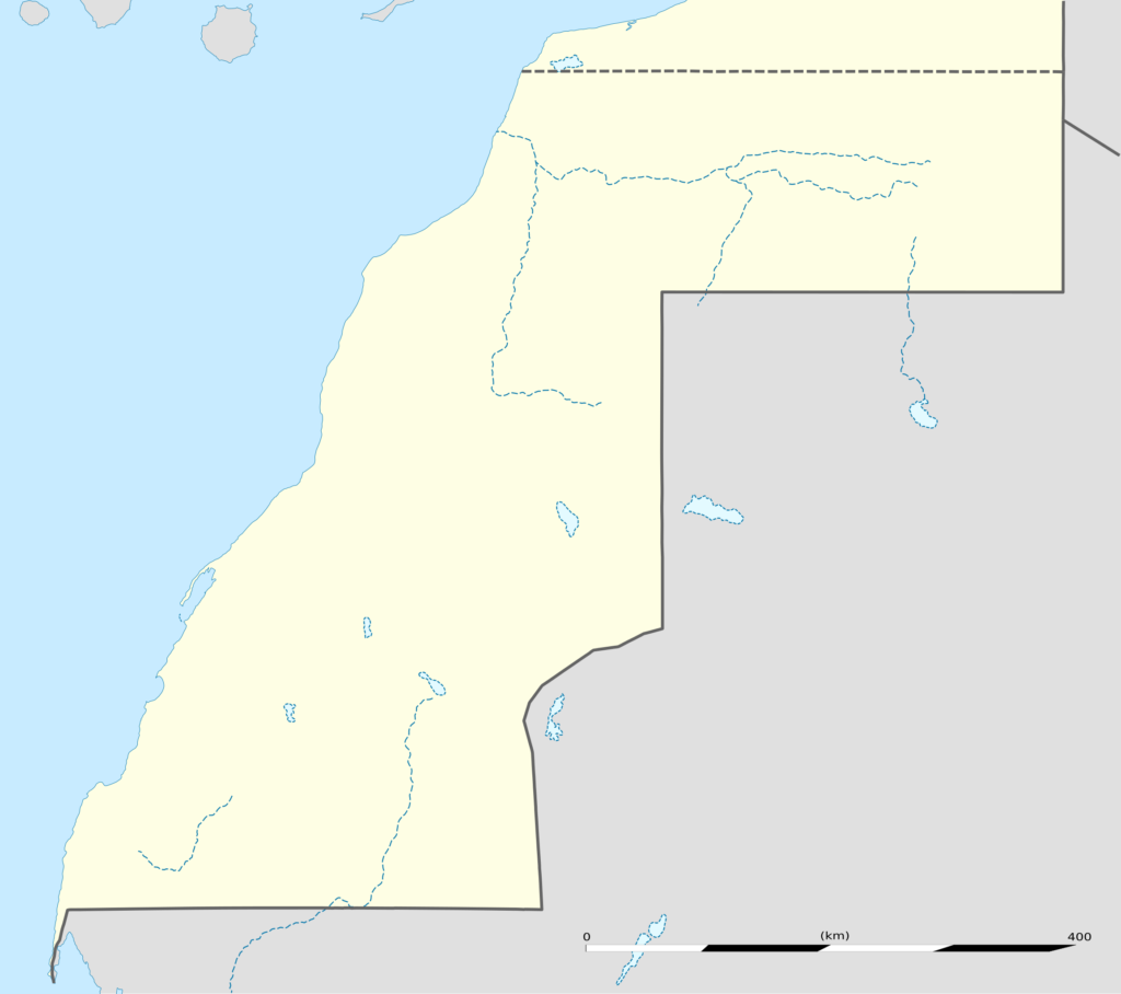 Carte vierge du Sahara occidental.