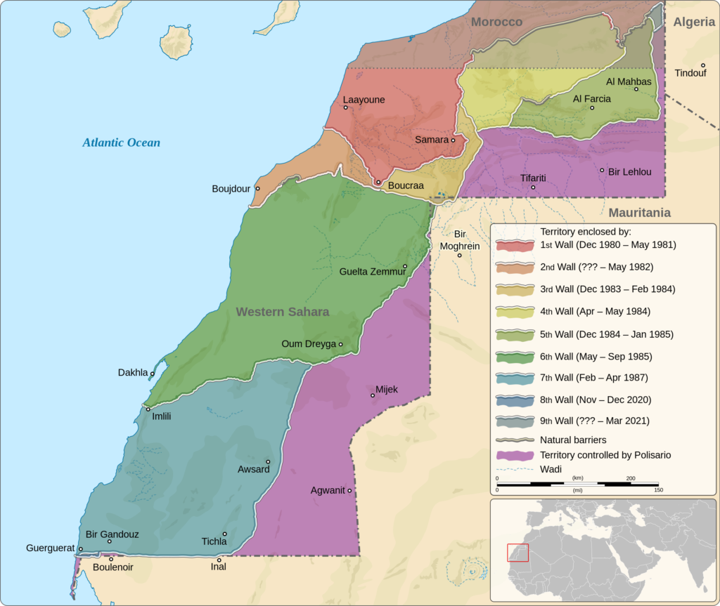 Carte du mur des Sables.