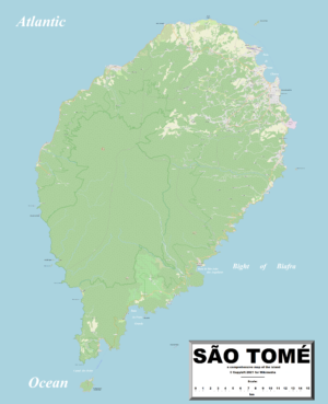 Carte de l’île de São Tomé