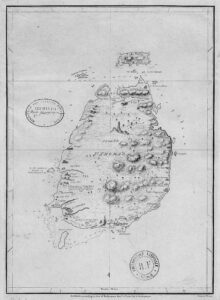 Carte de l'île de São Tomé en 1780.