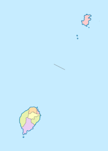 Carte vierge colorée de Sao Tomé-et-Principe.