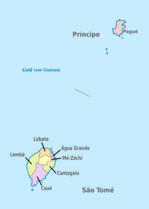 Quels sont les districts de Sao Tomé-et-Principe ?