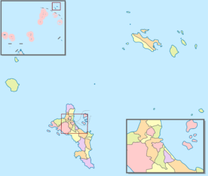 Carte vierge colorée des Seychelles.