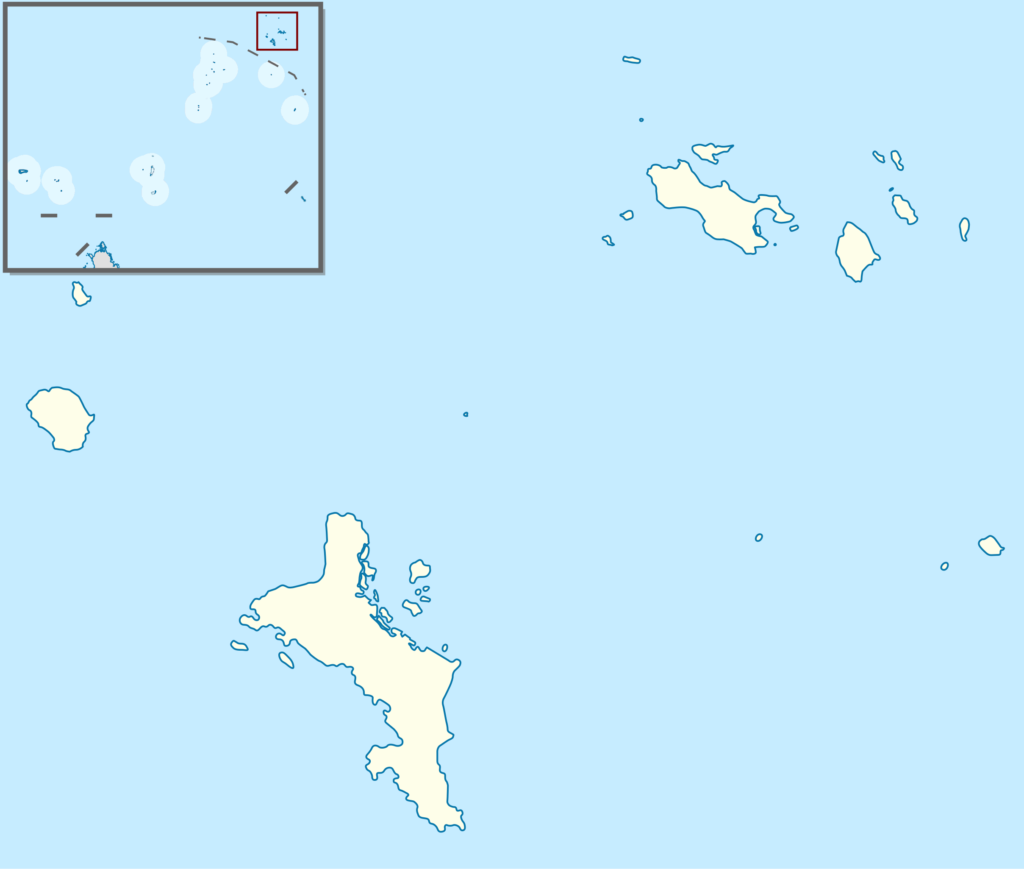 Carte vierge des Seychelles.