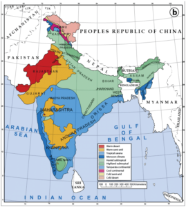 Zonalité climatique en Inde 1961.