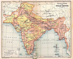 Carte de l’Empire britannique des Indes