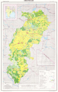 Carte du Chhattisgarh de 2009.