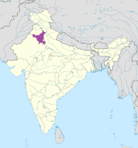 Carte de localisation du Haryana.