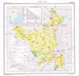 Carte du Haryana de 2009.