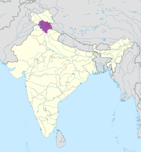 Carte de localisation du Himachal Pradesh.