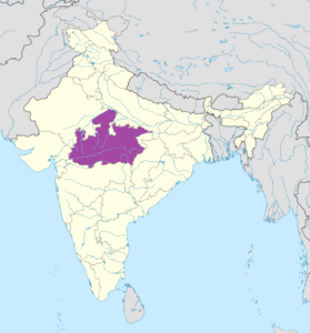 Carte de localisation du Madhya Pradesh.