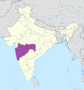 Carte de localisation du Maharashtra.