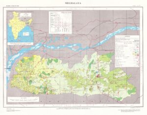 Carte du Meghalaya de 2007.