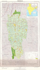 Carte du Mizoram de 2005.