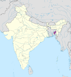 Carte de localisation du Tripura.