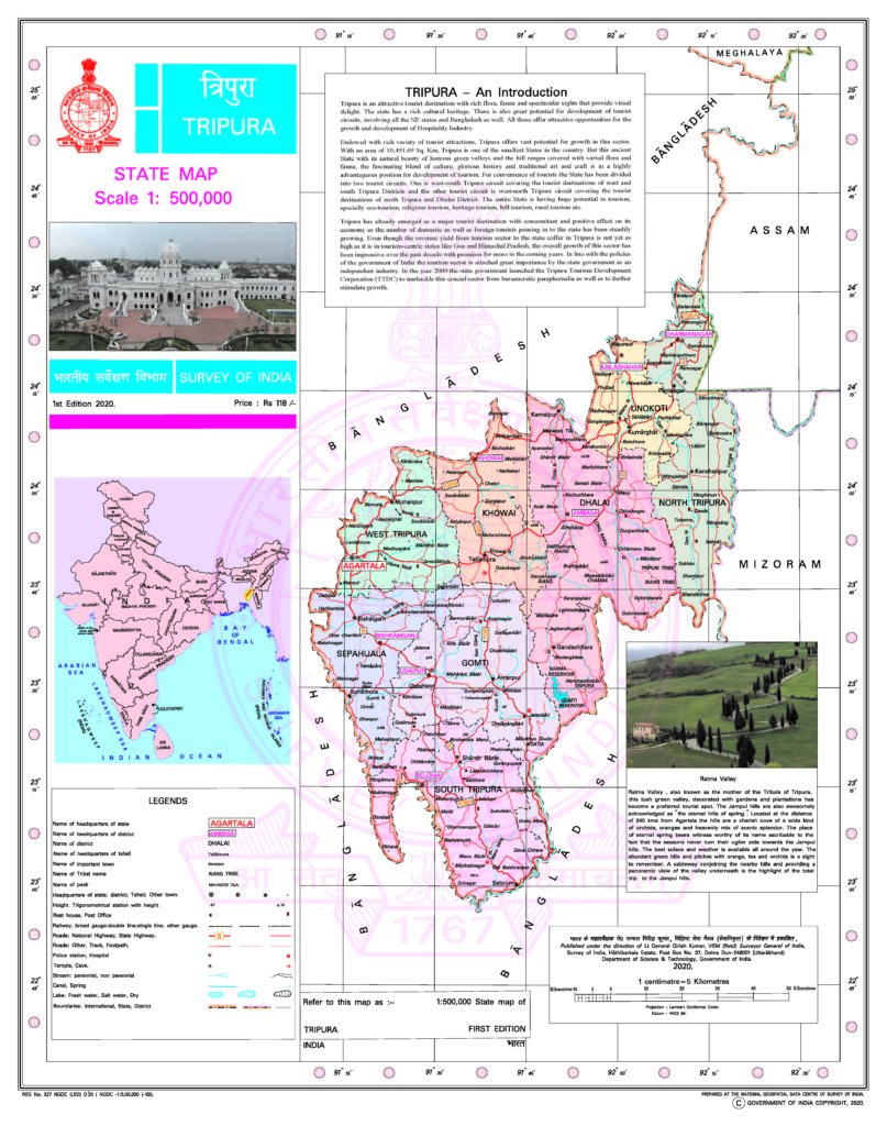 Carte du Tripura.