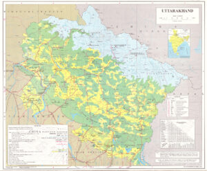 Carte de l'Uttarakhand de 2008.