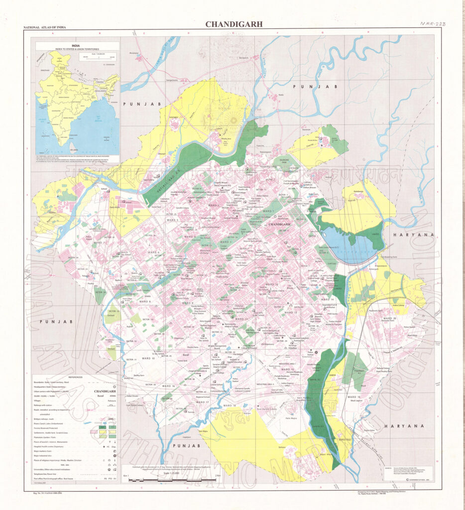 Carte de Chandigarh.