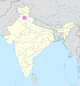 Carte de localisation de Chandigarh.