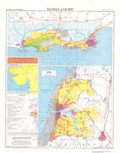 Carte de Daman et Diu.