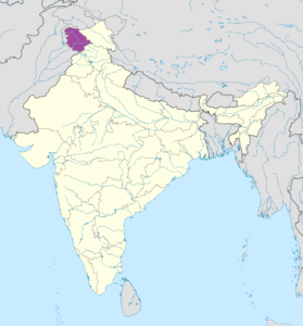 Carte de localisation du Jammu-et-Cachemire.