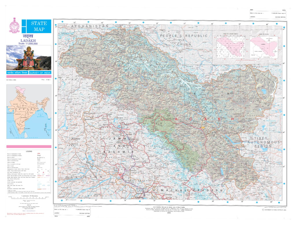 Carte du Ladakh.