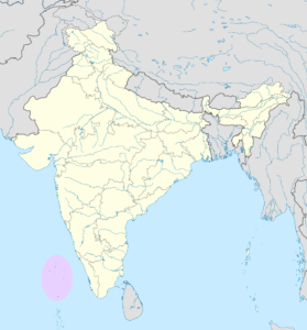 Carte de localisation du Lakshadweep.