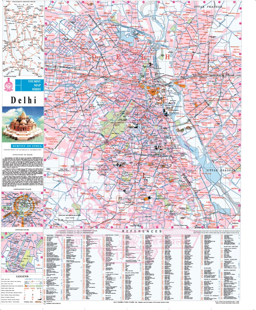 Carte de Delhi.