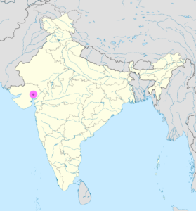 Carte de localisation d'Ahmedabad.