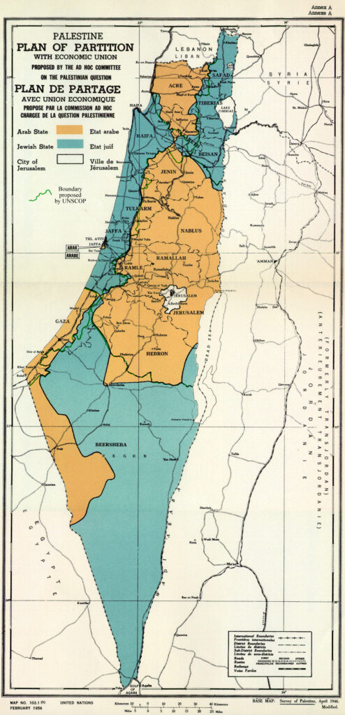 Plan de partage de la Palestine de 1947.