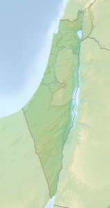 Carte physique vierge d'Israël.