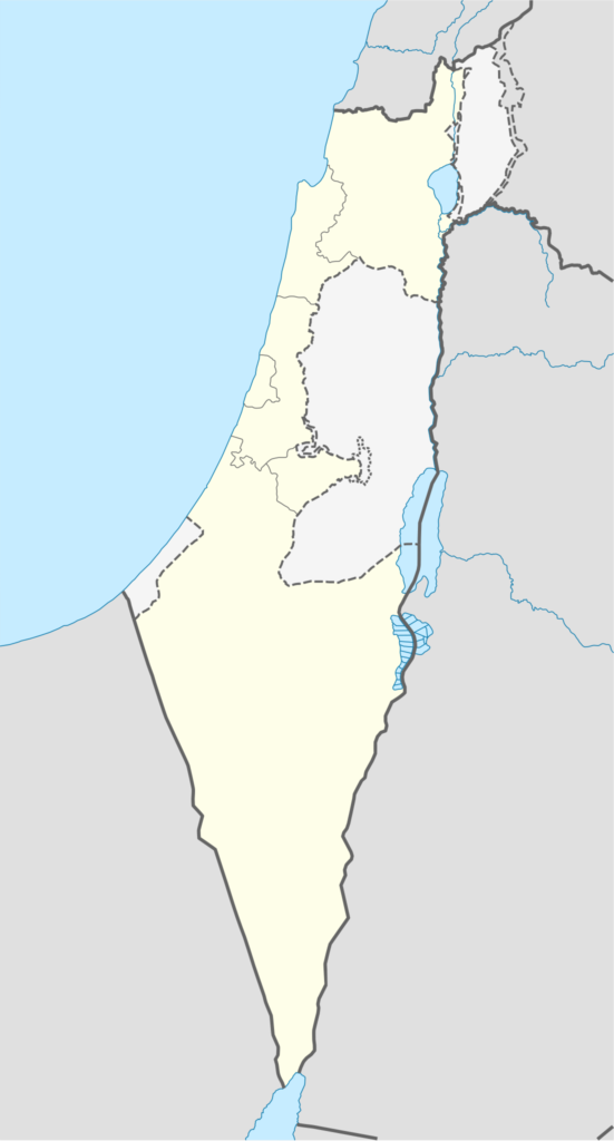 Carte vierge d'Israël.