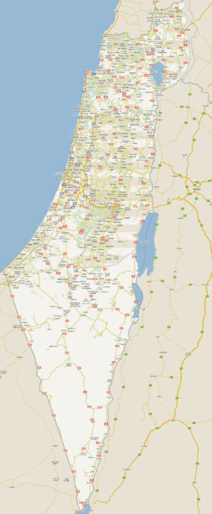 Carte routière d’Israël