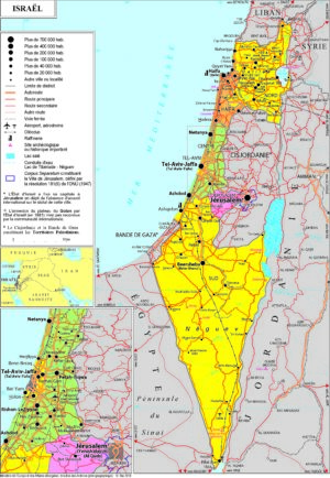 Carte politique d’Israël