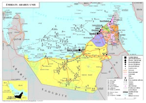 Carte politique des Émirats arabes unis