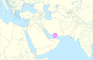 Carte de localisation du détroit d'Ormuz.