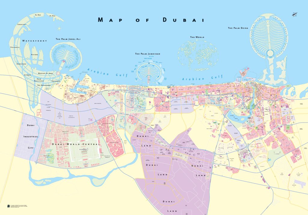 Carte de Dubaï.