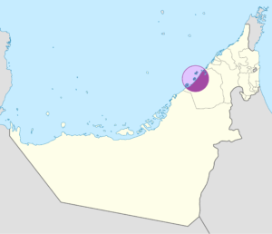 Carte de localisation de Dubaï.