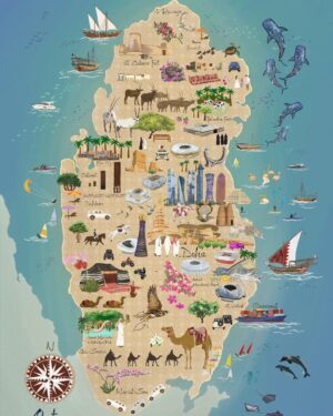 Carte touristique du Qatar