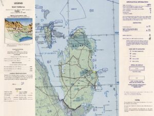 Carte physique du Qatar