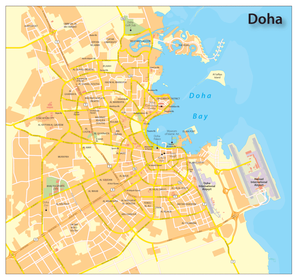 Carte de Doha.