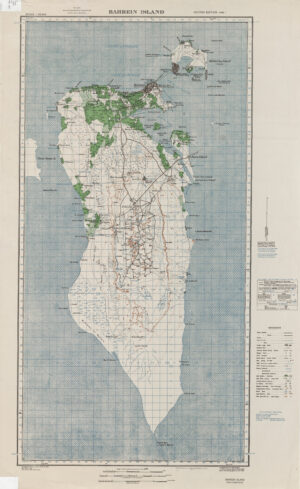 Carte de l’île de Bahreïn de 1943